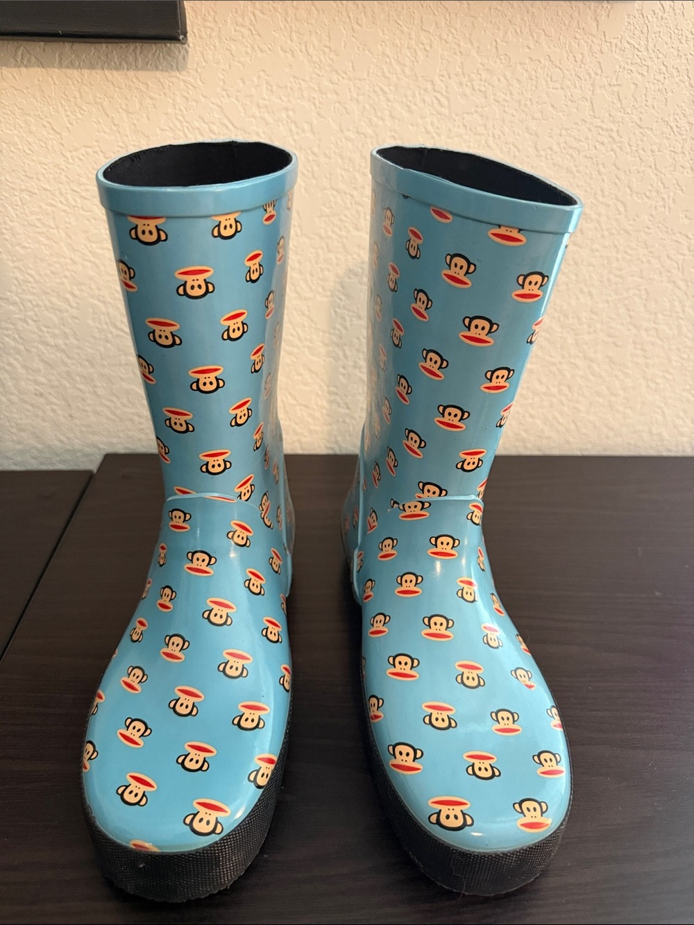 Paul Frank Blue women’s Rain Boots with Monkey Pattern